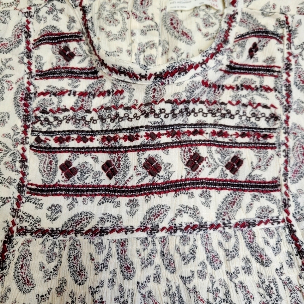 [NWOT] ZARA kids Embroidery Paisley Tunic Top Girl Size 13/14 - Picture 10 of 10